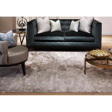 Katherine Carnaby Chrome Luxury Modern Plain Distressed Tonal Metallic Shimmer Hand-Woven High-Density Heavyweight Soft Textured Silky Viscose Latte Beige Rug-Asiatic Carpets-Rug Love - The Most Loved Rug Store